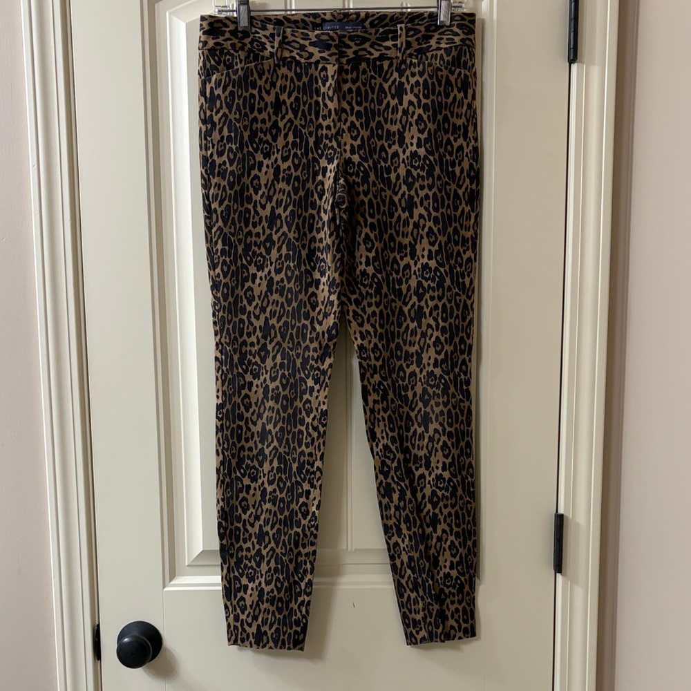 The Limited Ideal Stretch Leopard Print Skinny Ankle Pants - Size 4